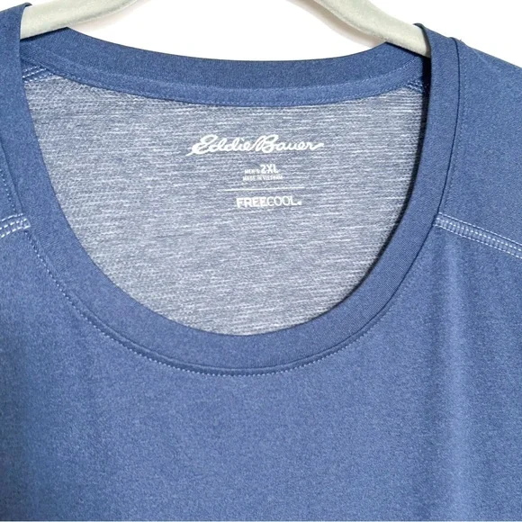 Eddie Bauer Long Sleeve Navy Blue Moisture Wicking Long Sleeve Tee Shirt - Picture 4 of 5